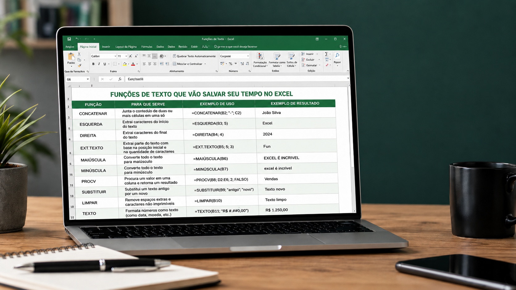 Funções de Texto no Excel que Vão Salvar seu Tempo