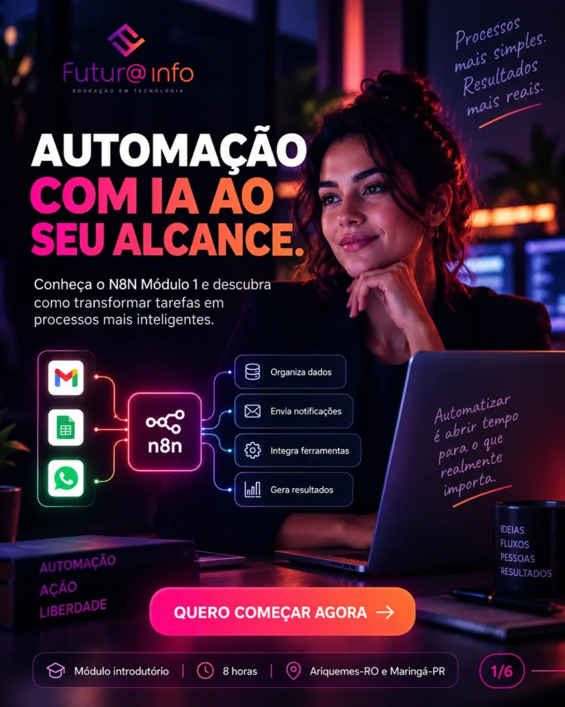 Campanha Futur@ Info N8N — Carrossel slide 1